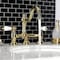 Kingston Brass KS3912PL Restoration Bathroom Bridge Faucet, Polished Brass KS3912PL - alternate 2